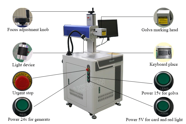 product-Lxshow-Nonmetal wood leather paper cloth CO2 laser marking machine 20w 30w 50w 100w 150w-img-1
