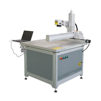 Big size Cross sliding table Raycus ipg laser generator fiber laser marking machine
