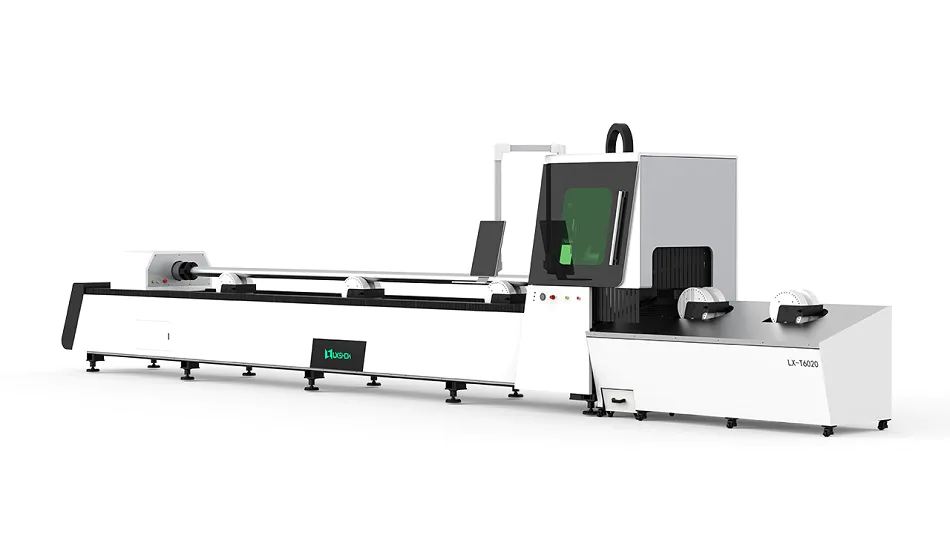 professional cnc fiber laser tube cutting machine video show