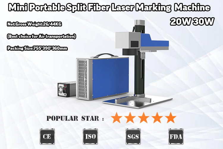product-20W 30W Raycus Laser Power split mini portable Fiber laser marking machine manufacturesuppli-2