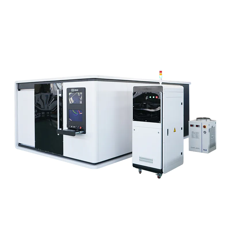 product-Protective cover enclosed metal sheet fiber laser cutting machine LXFC1530 1000W 1500W 2200-2