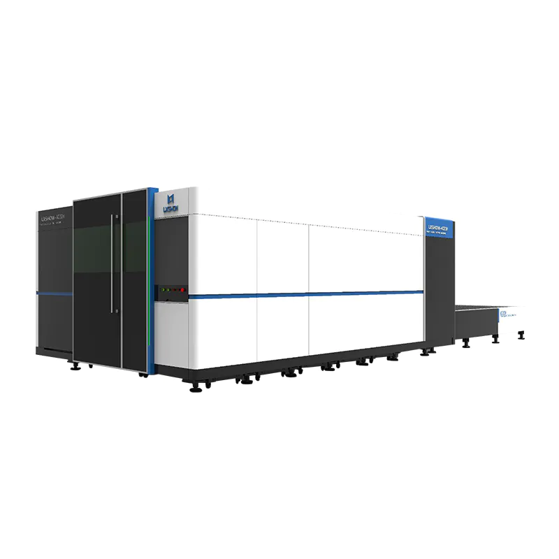 product-High power 6000w cnc metal sheet fiber laser cutting machine with protective cover-Lxshow-im-2