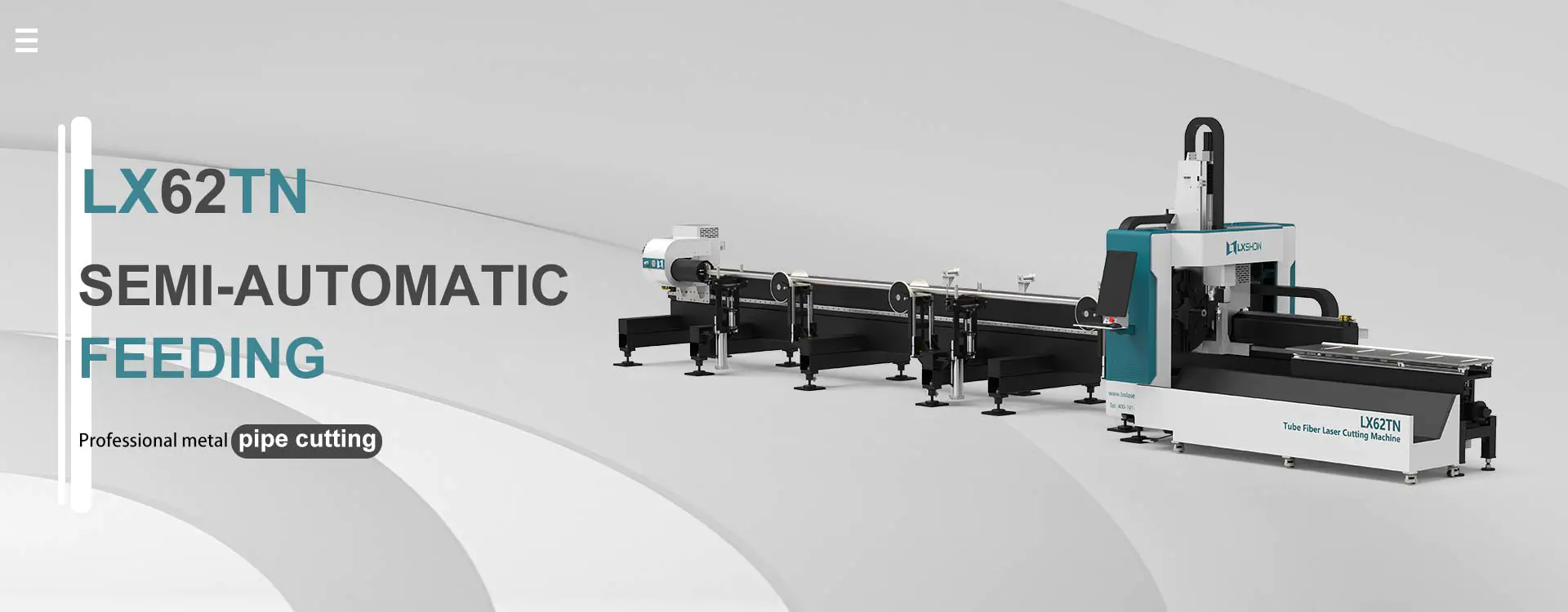 product-Lxshow-Metal Tube Fiber Laser Cutting Machine 62TN Semi-Automactic Feeding-img