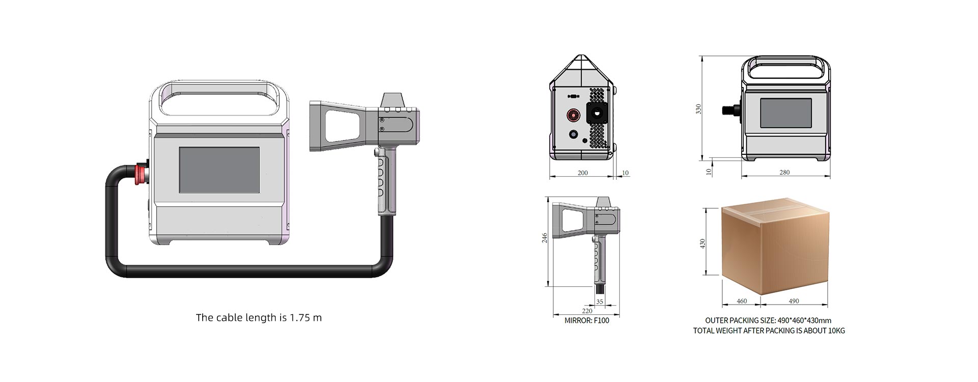 product-Portable Mini Hand-held Fiber Laser Marking Machine-Lxshow-img